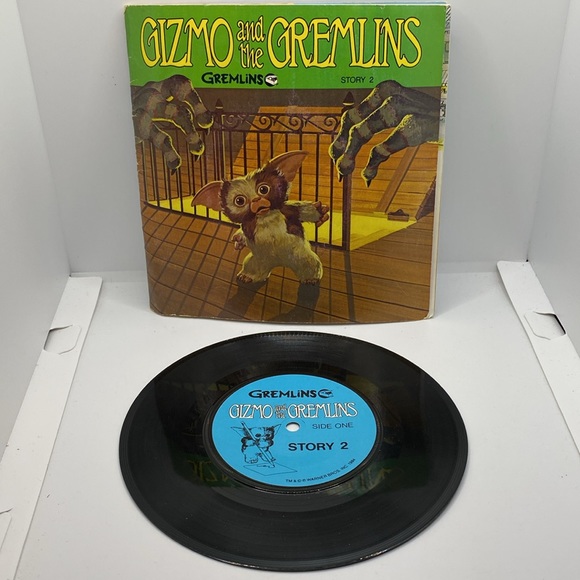Gizmo and the Gremlins Story 2 Vinyl Record and Book Vintage - Picture 10 of 10